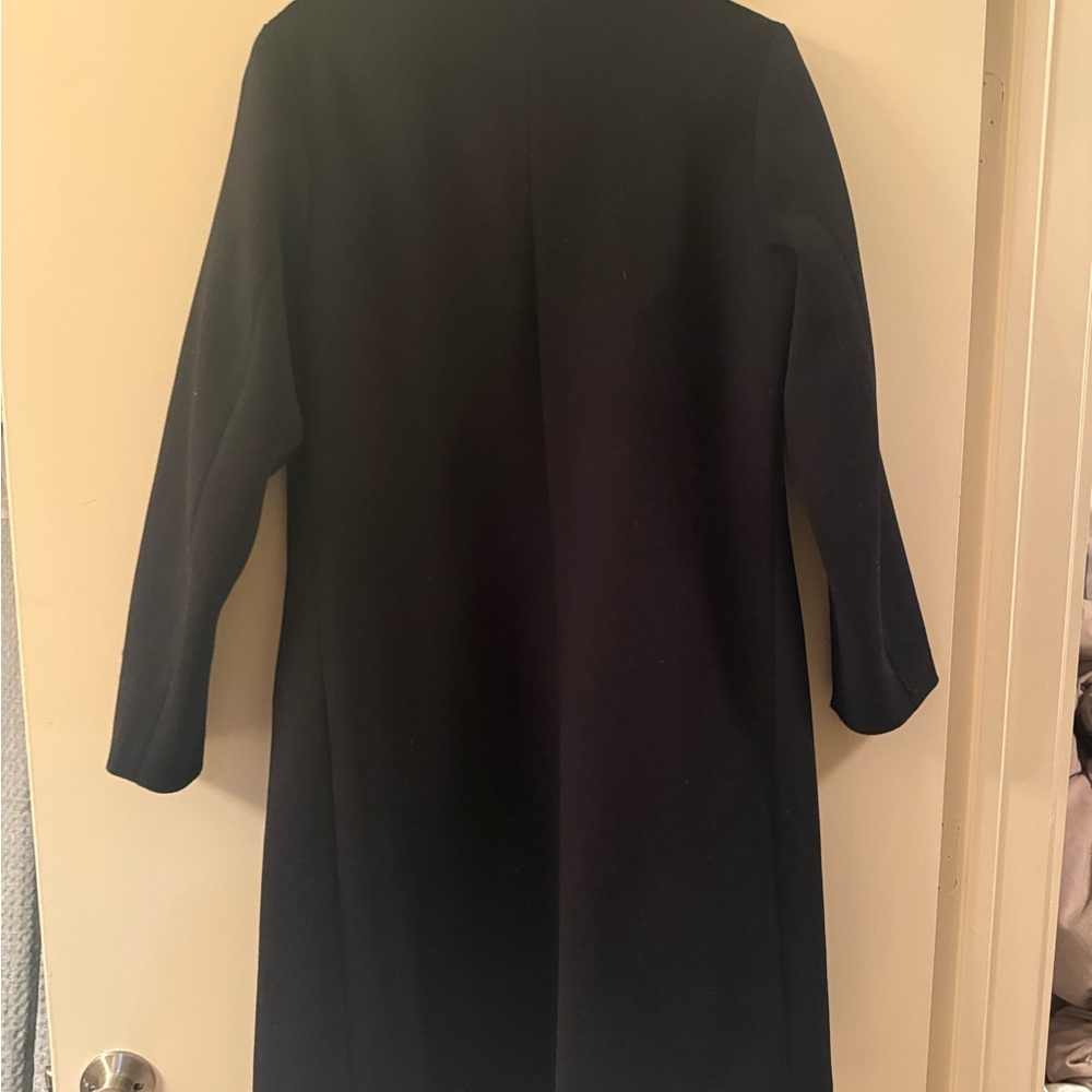 Chic Black Women's Wool Coat - Picture 3 of 4